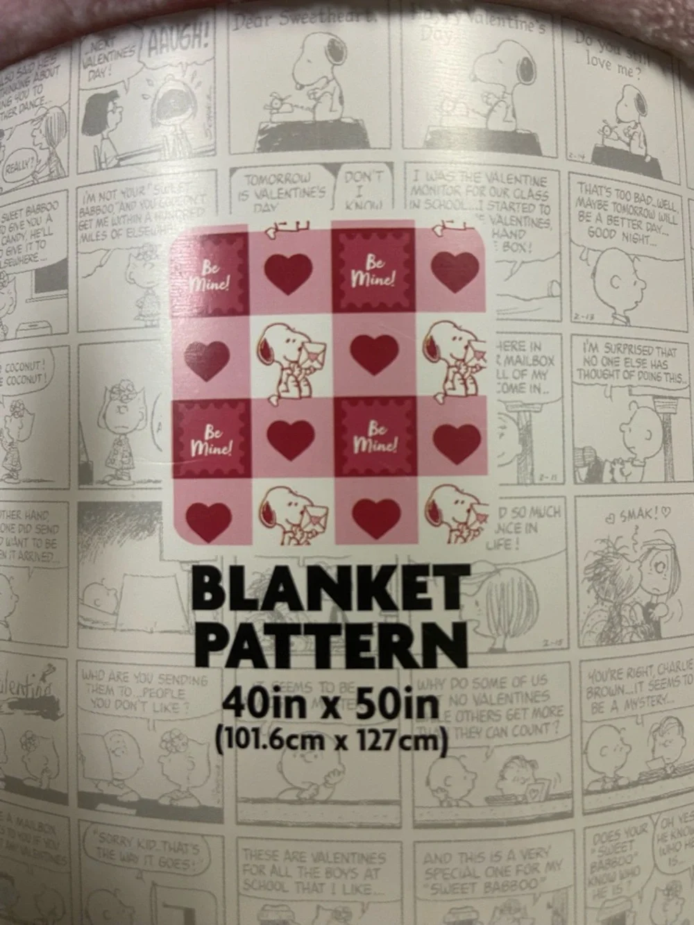 Peanuts Cozy Pet Blanket - Pink & Red Hearts